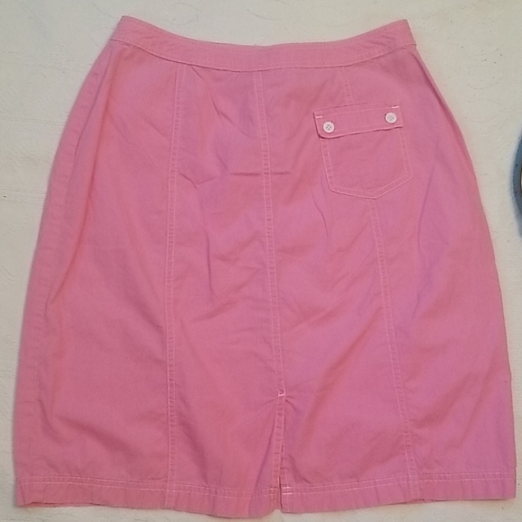 3/$25 J.Jill skirt pencil casual cotton pink sz 6 - Picture 5 of 7
